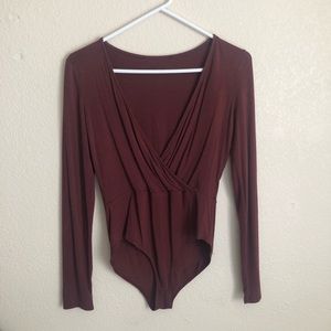 maroon bodysuit